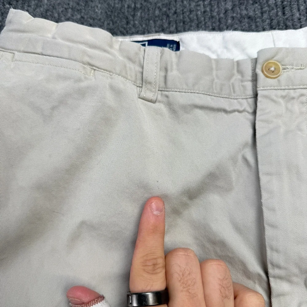 VTG Polo Ralph Lauren Pants Men 38x30 (35x28) Light Beige Prospect Chino Trouser